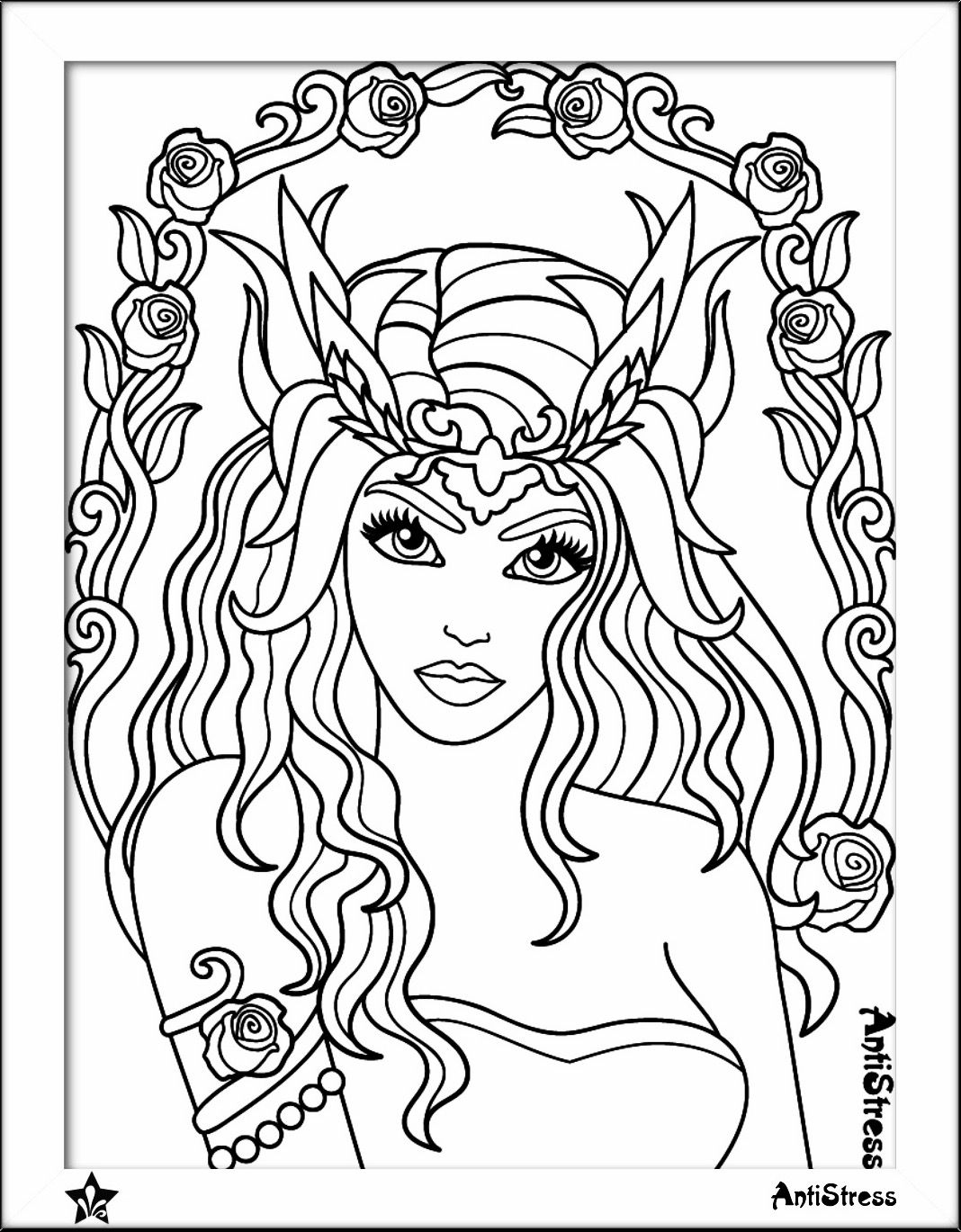 pretty witch coloring pages