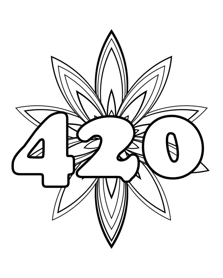 trippy 420 coloring pages