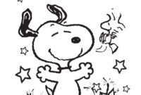 snoopy fall coloring pages