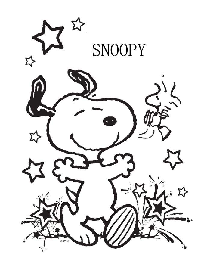 snoopy fall coloring pages