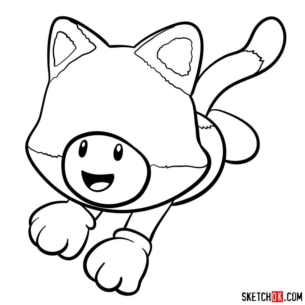 mario 3d world coloring page