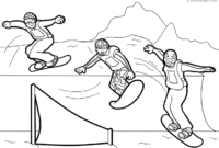 snowboard coloring pages