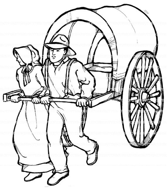 pioneer coloring page