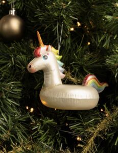 weihnachtskugel einhorn