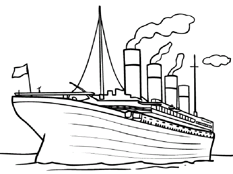 Printable Titanic Coloring Pages | Coloring pages for kids, Titanic