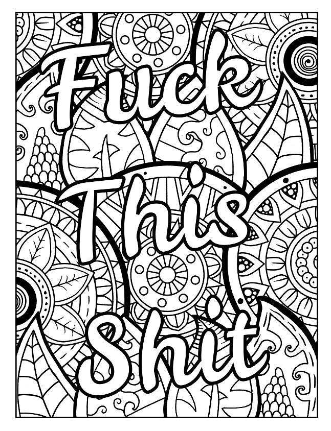 Free Printable Swearing Coloring Pages For Adults - Printable Templates