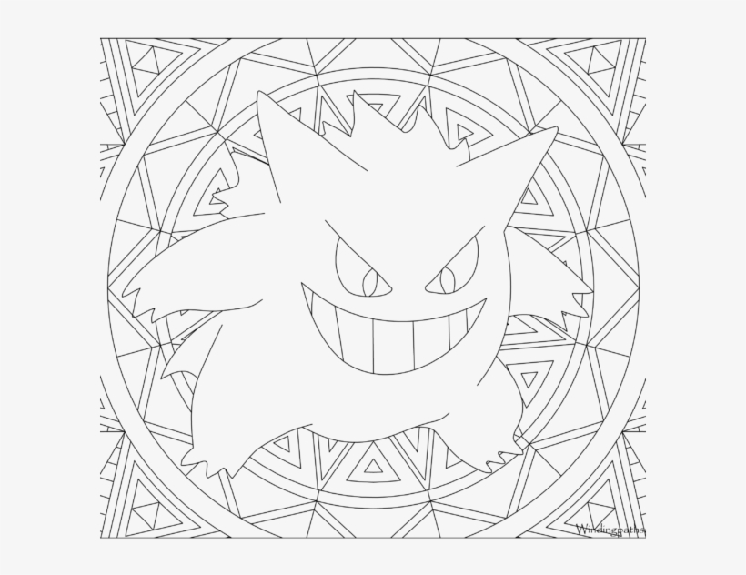 gastly haunter gengar coloring page