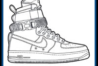 nike air force one coloring page