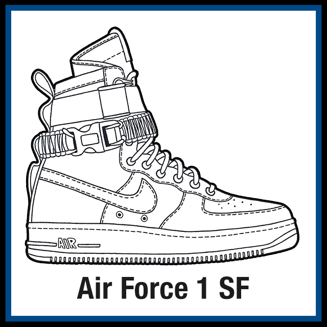 nike air force one coloring page