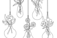 flower aesthetic coloring pages