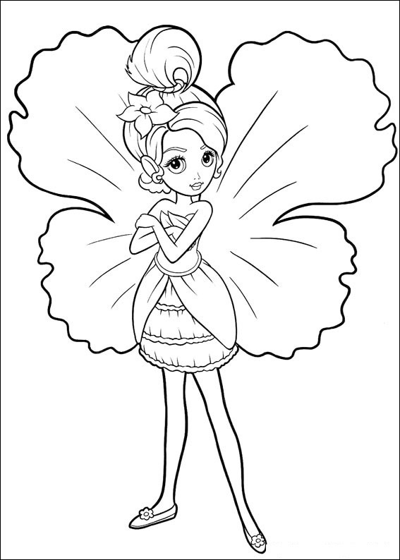 barbie fairies coloring pages