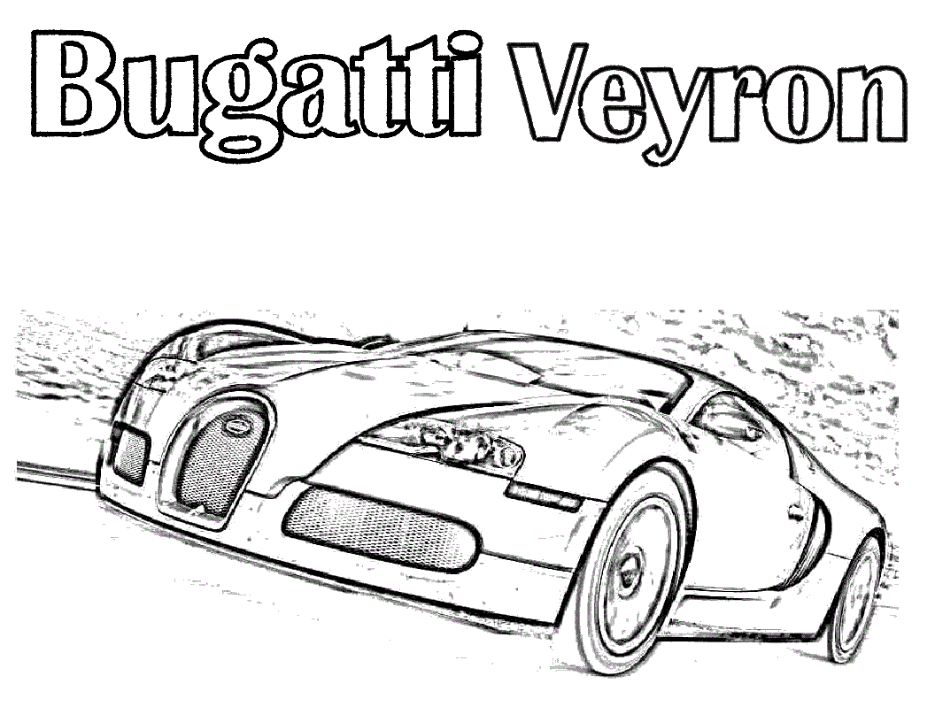 bugatti veyron coloring page