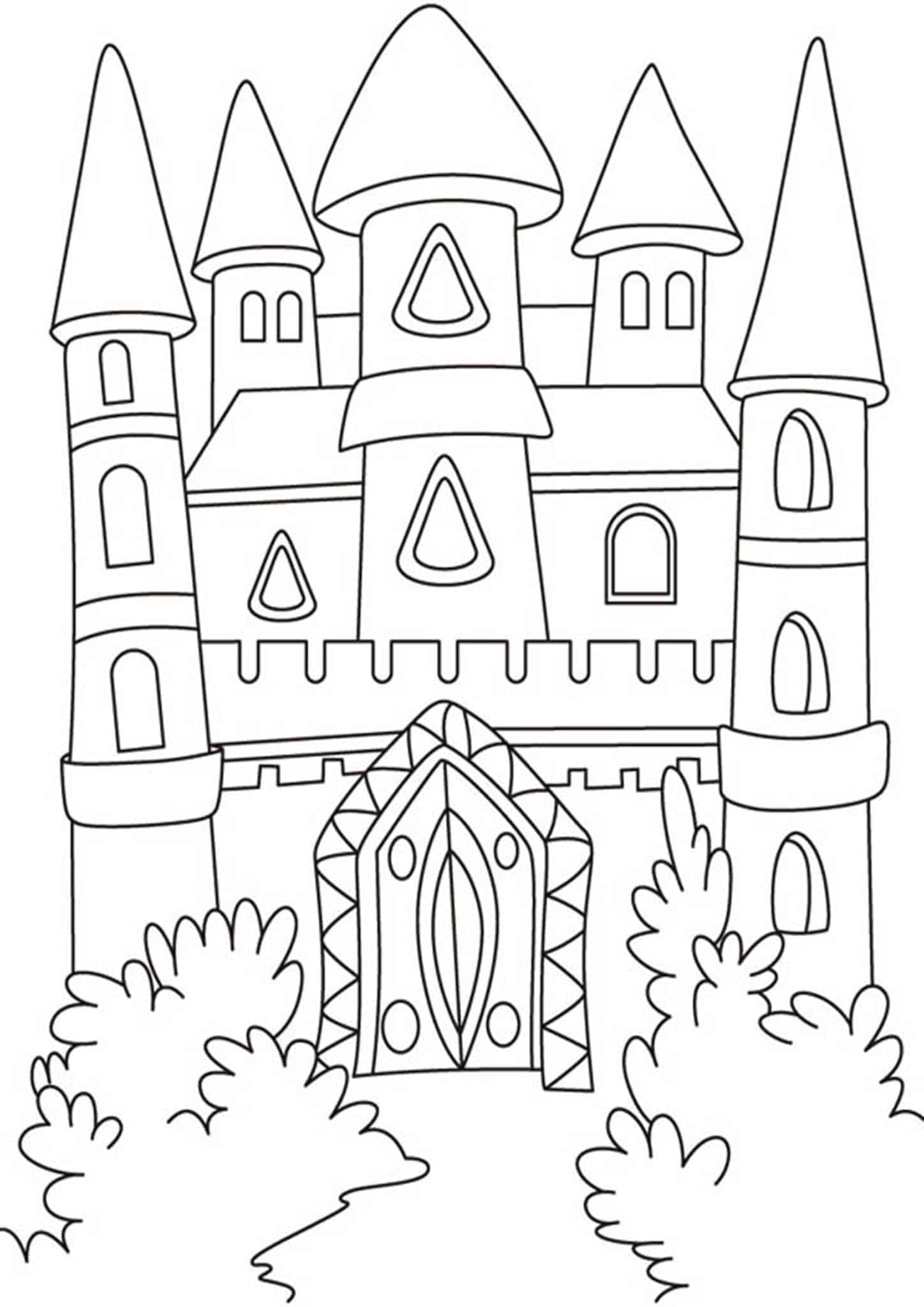 coloring pages of a castle