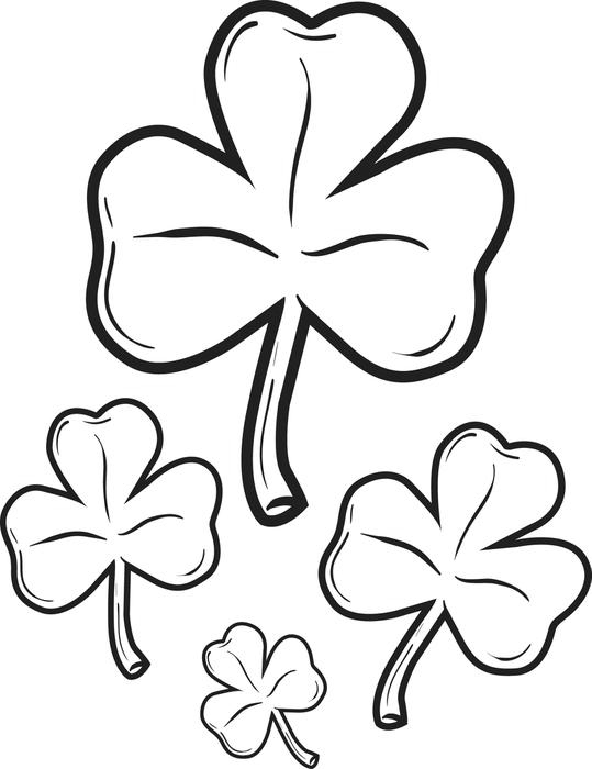 small shamrock coloring page