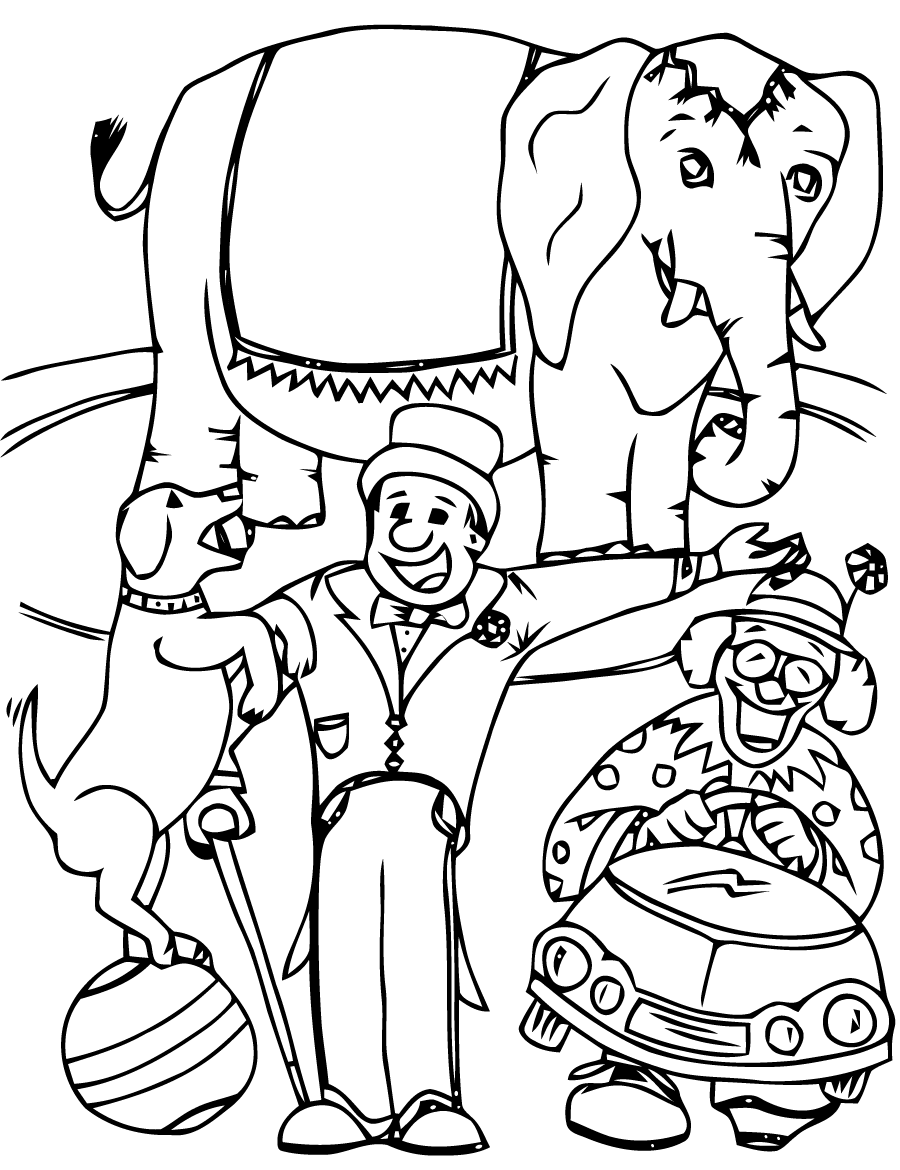 Mr. Loyal - Circus Kids Coloring Pages