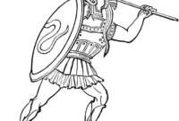 warrior coloring page