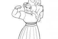 encanto coloring page luisa