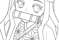 nezuko coloring page