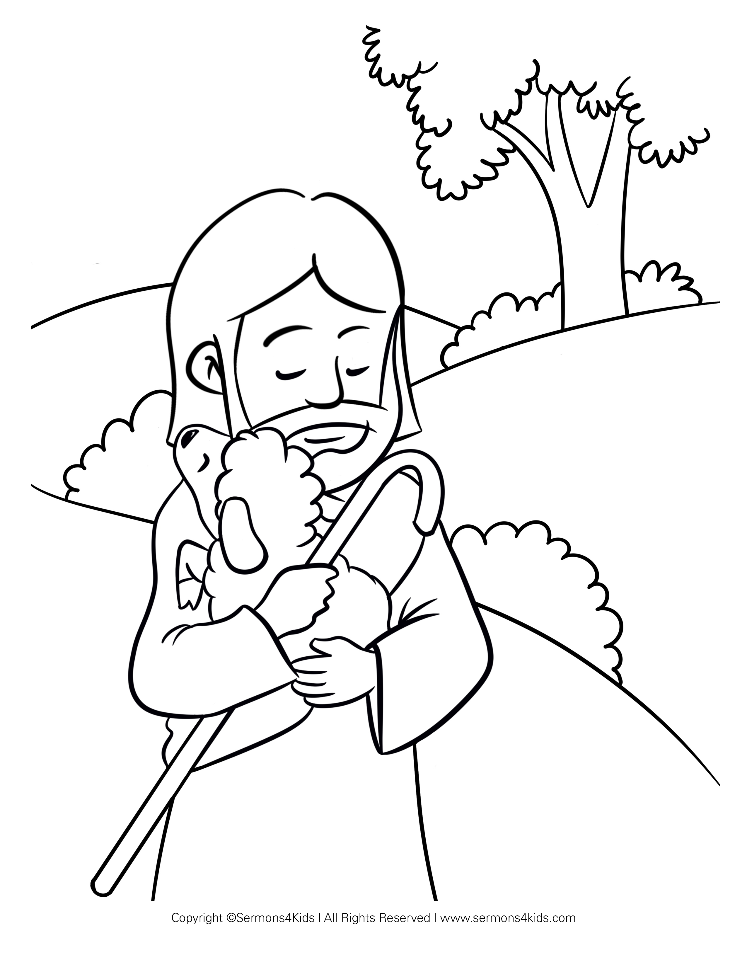 parable of the lost sheep coloring page