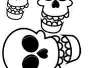 skeleton head coloring pages