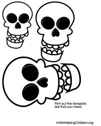 skeleton head coloring pages