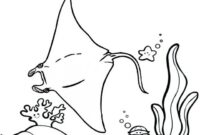 sting ray coloring pages