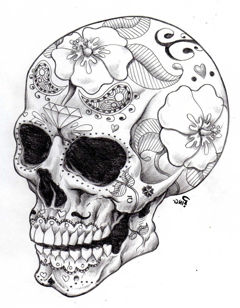 day of the dead sugar skull coloring pages