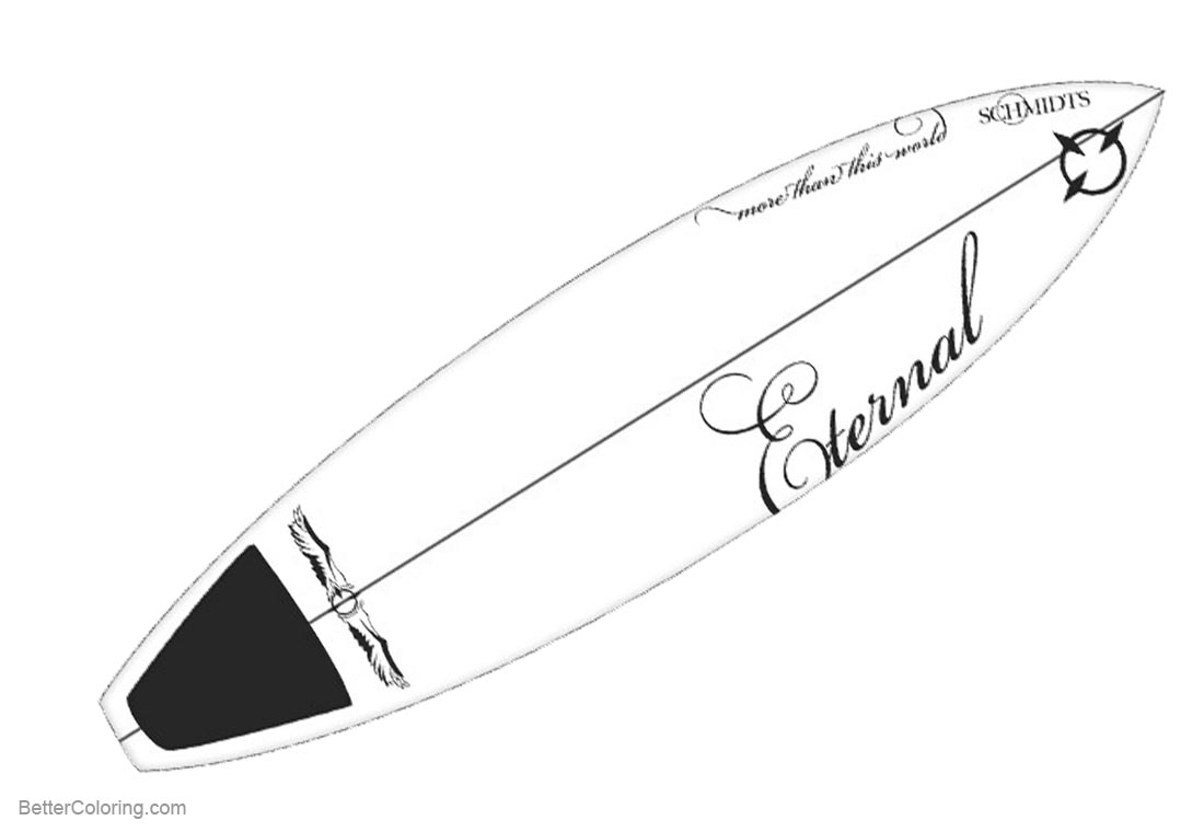 surf board coloring pages