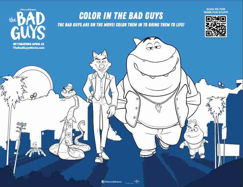 the bad guys coloring page