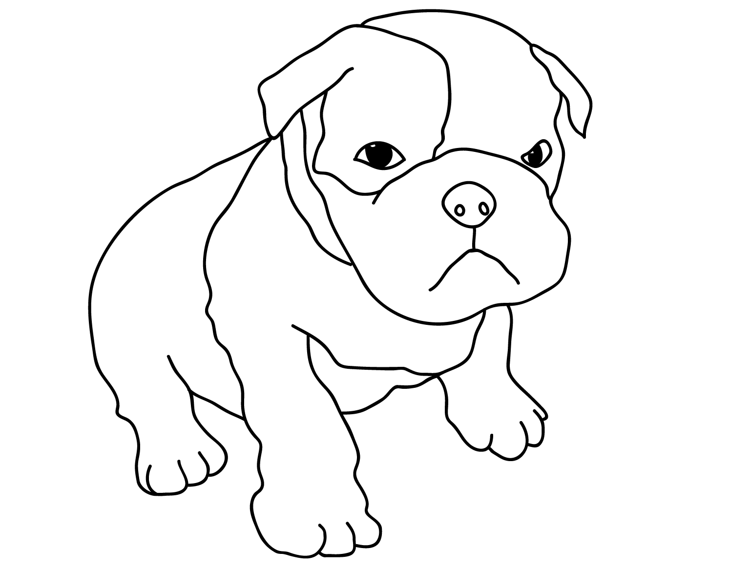 American Bulldog Coloring Pages at GetColorings.com | Free printable