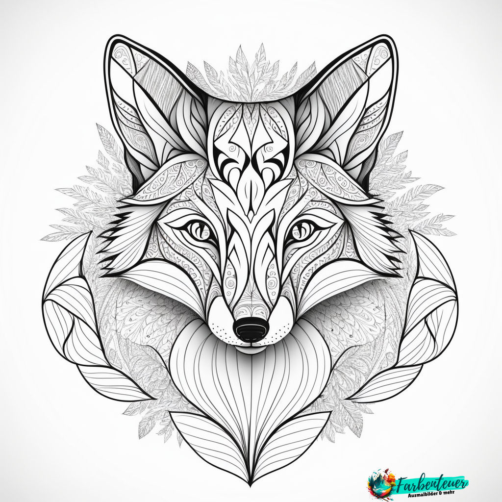 ausmalbilder fuchs mandala