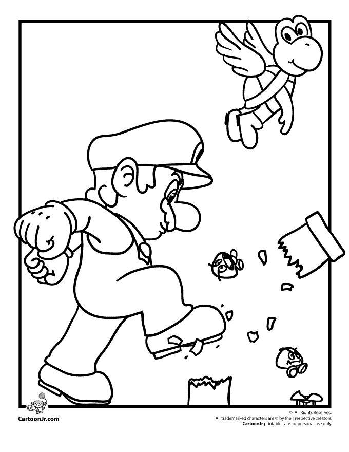 lego mario coloring page