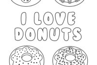 donut coloring pages free