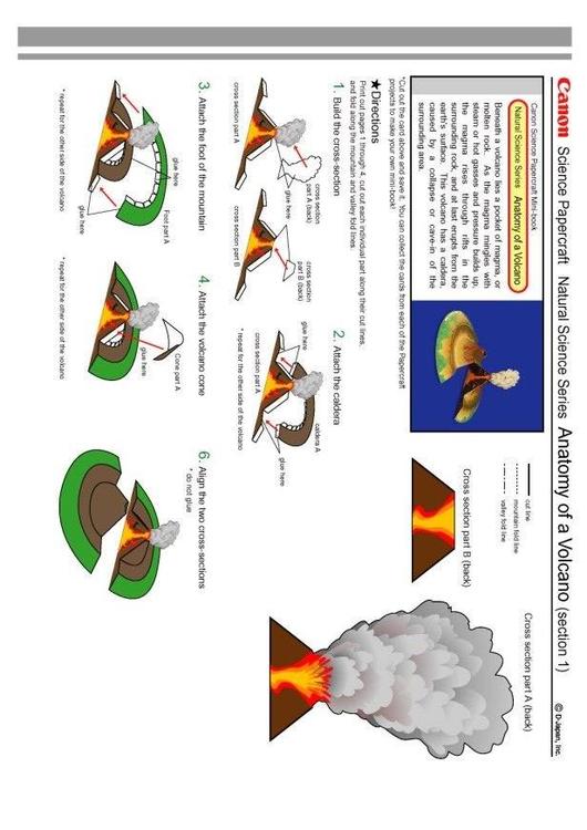 vulkan basteln vorlage