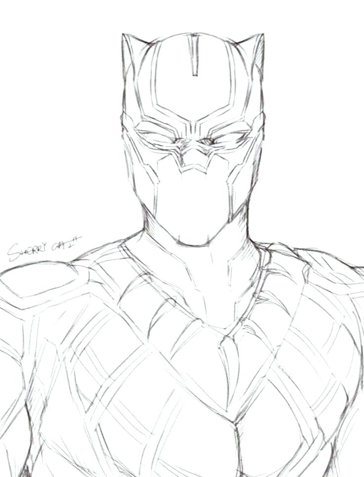 black panther printable coloring pages