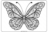 printable butterfly mandala coloring pages