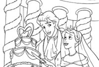 disney princess wedding coloring pages