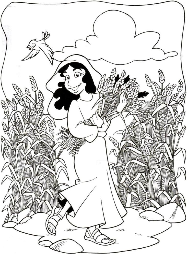 ruth and boaz coloring pages