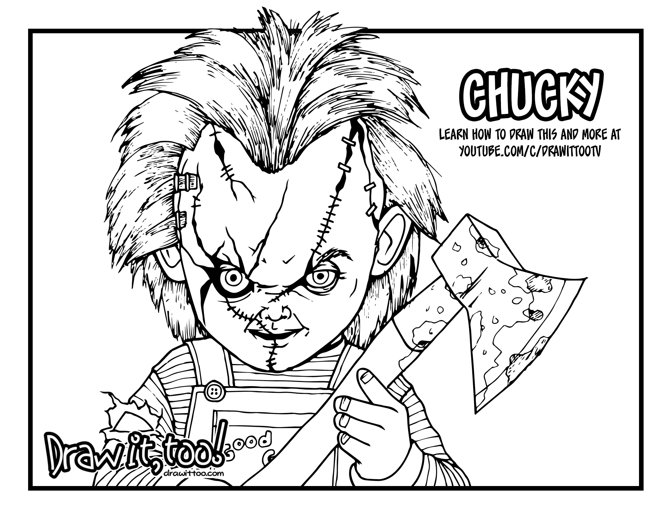 chucky coloring pages to print