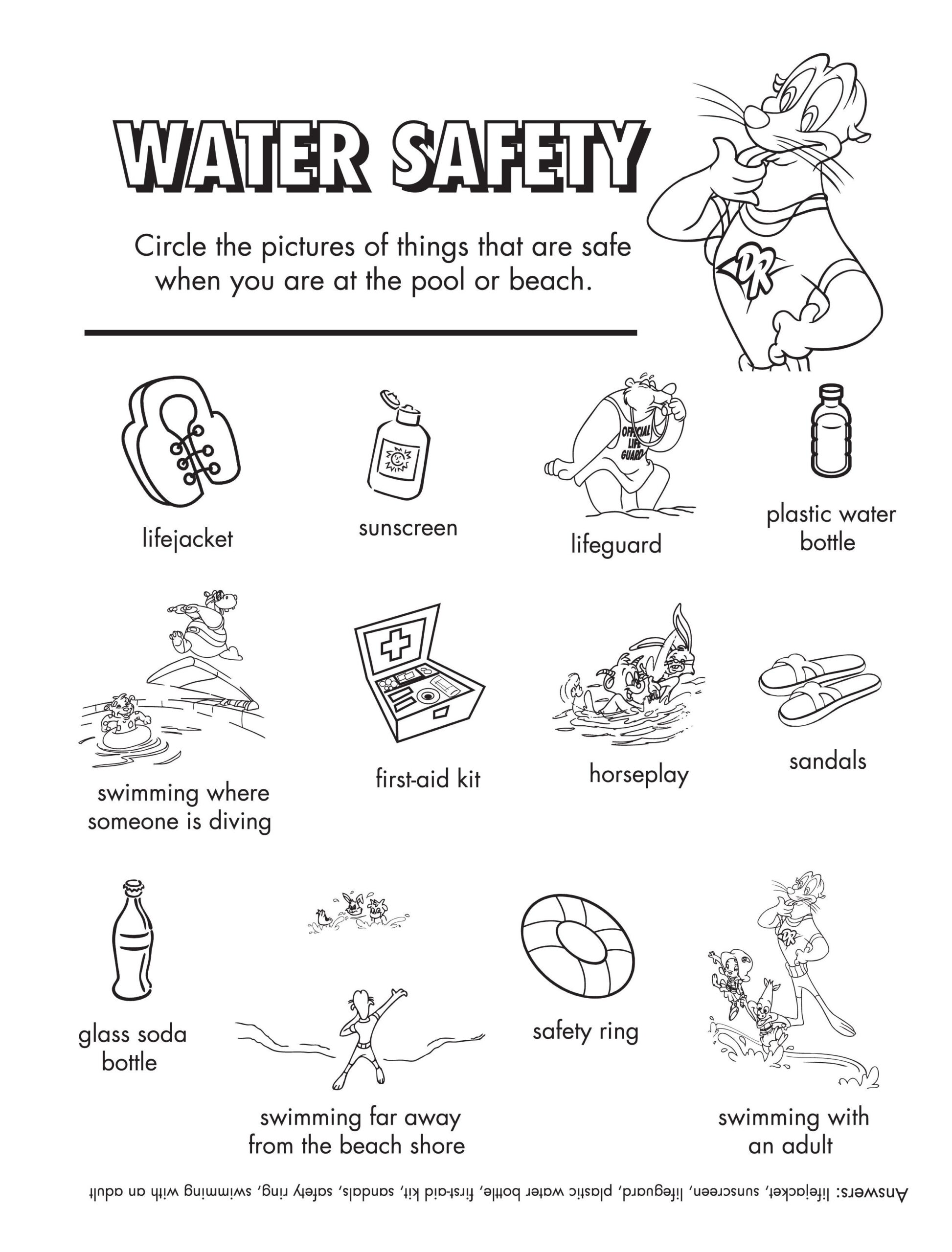 printable safety coloring pages