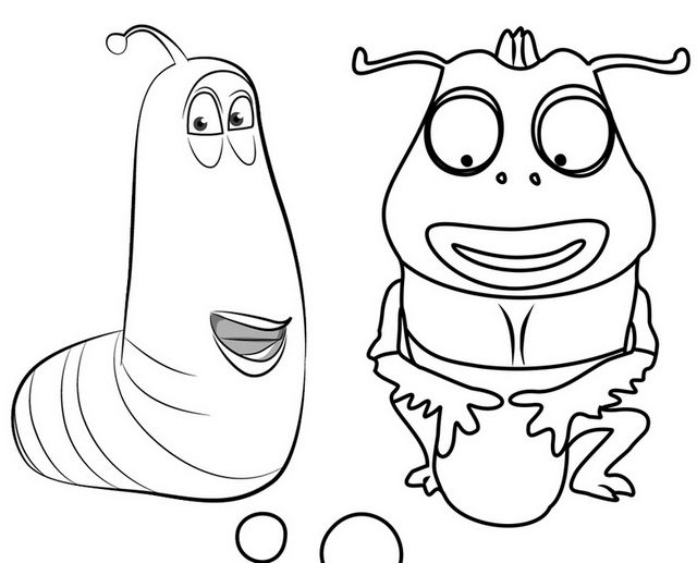 larva coloring pages