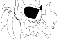 fnf sonic exe coloring pages