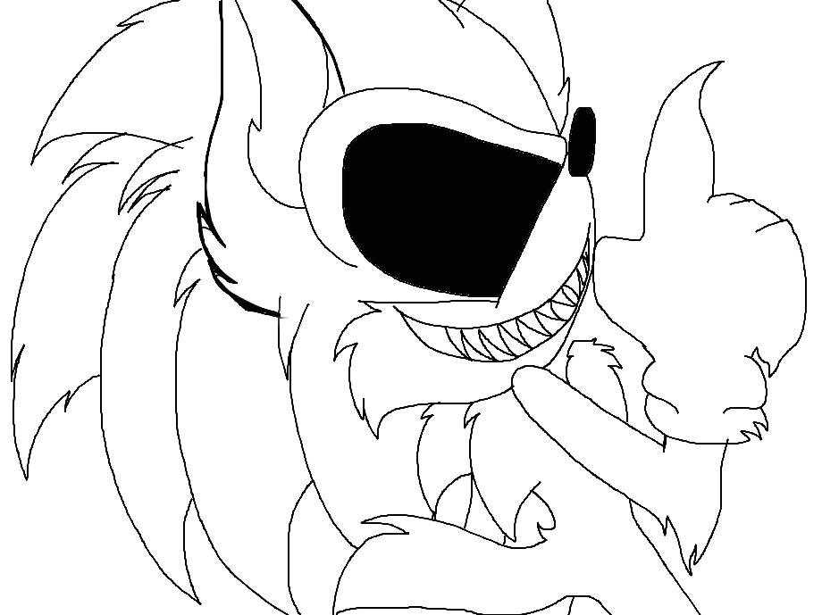 fnf sonic exe coloring pages