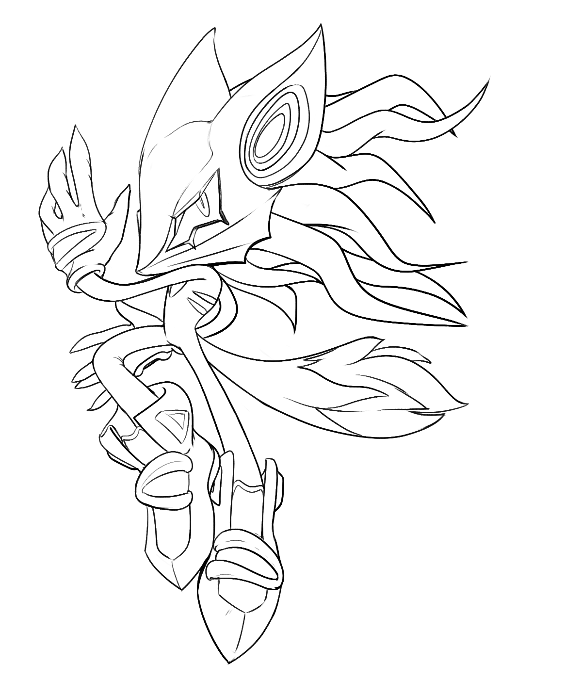 sonic infinite coloring pages