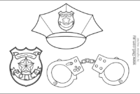 police hat coloring page