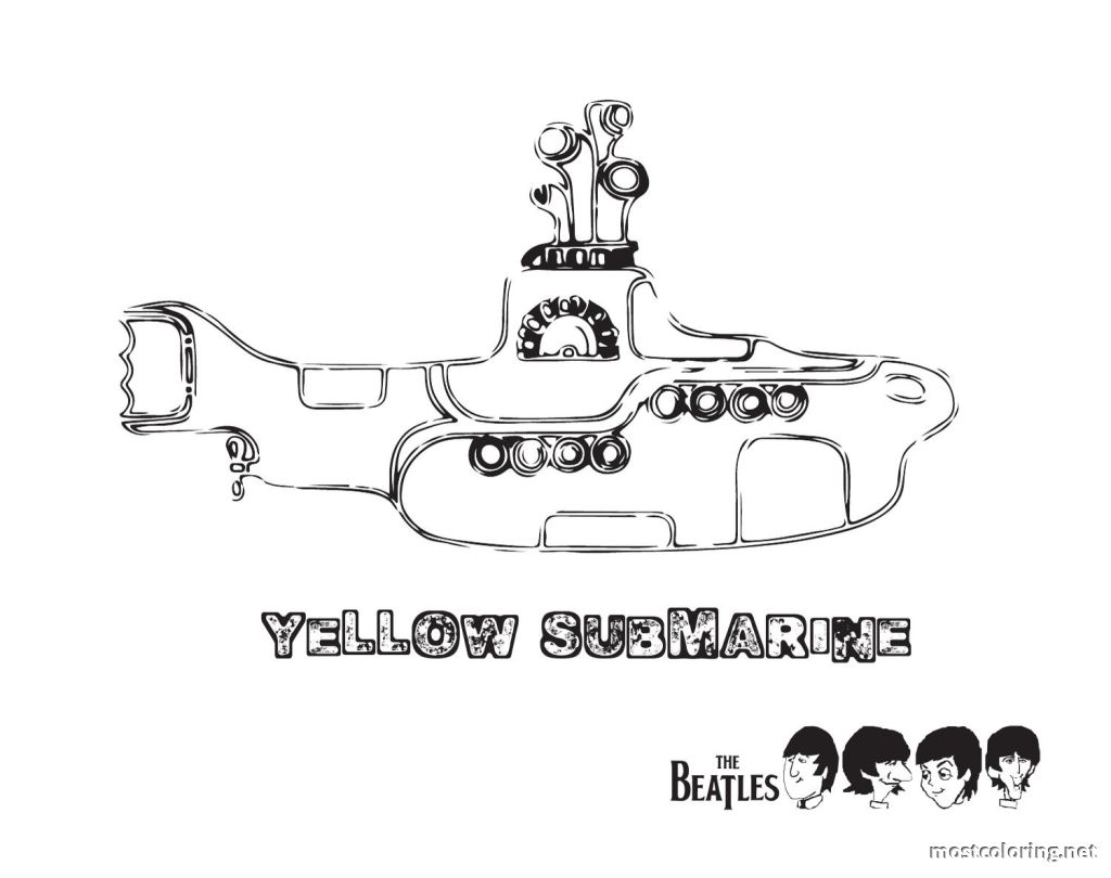 yellow submarine coloring pages