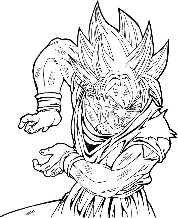 dragon ball z coloring pages trunks