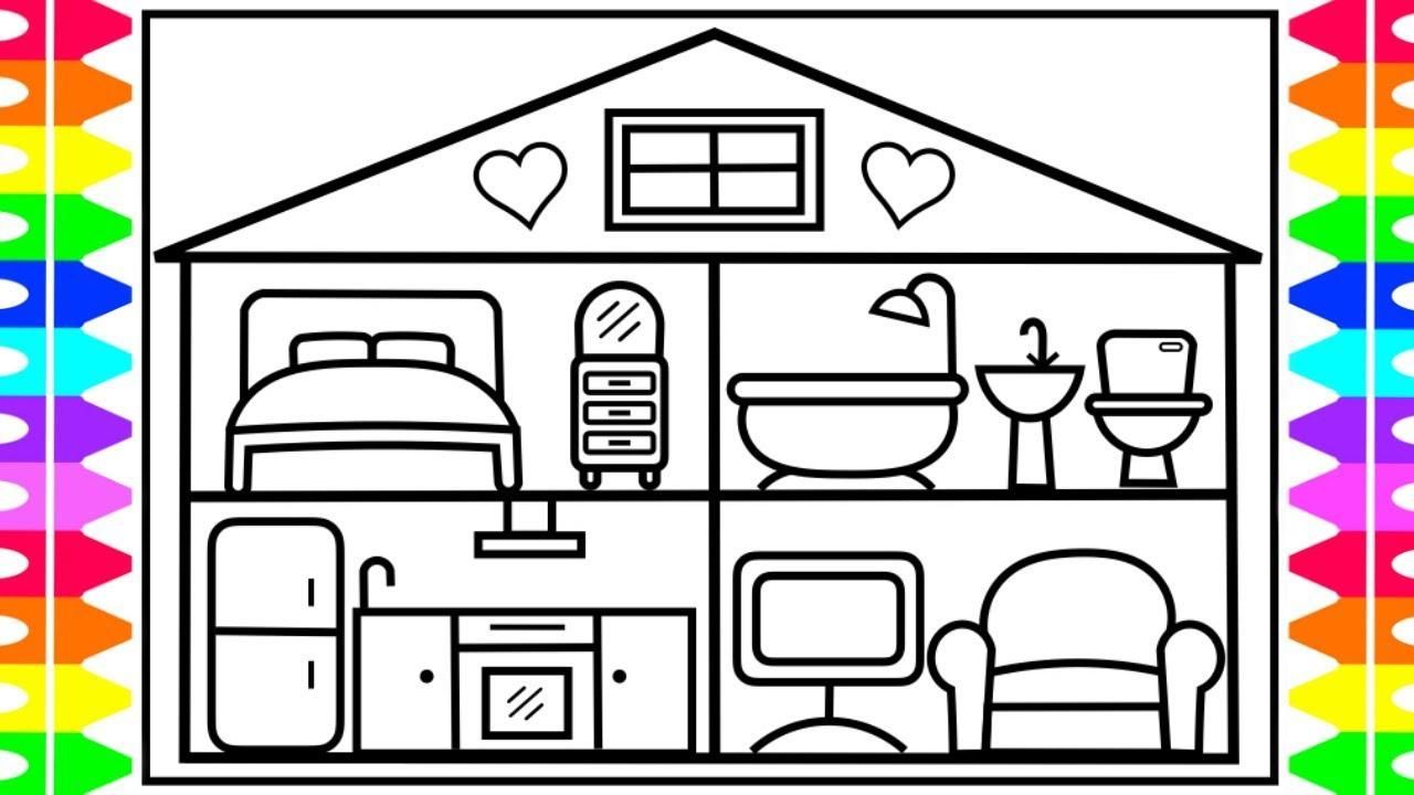 doll house coloring pages