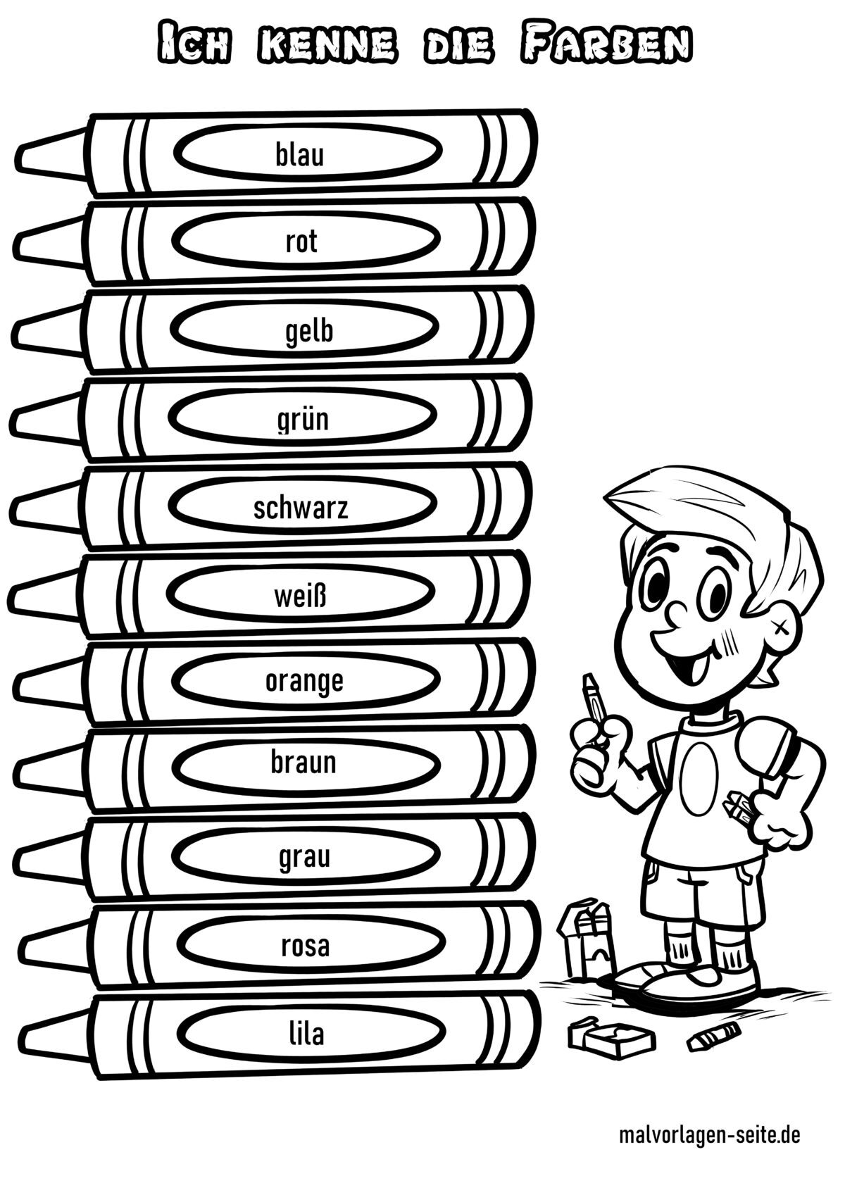 ausmalbilder farben lernen