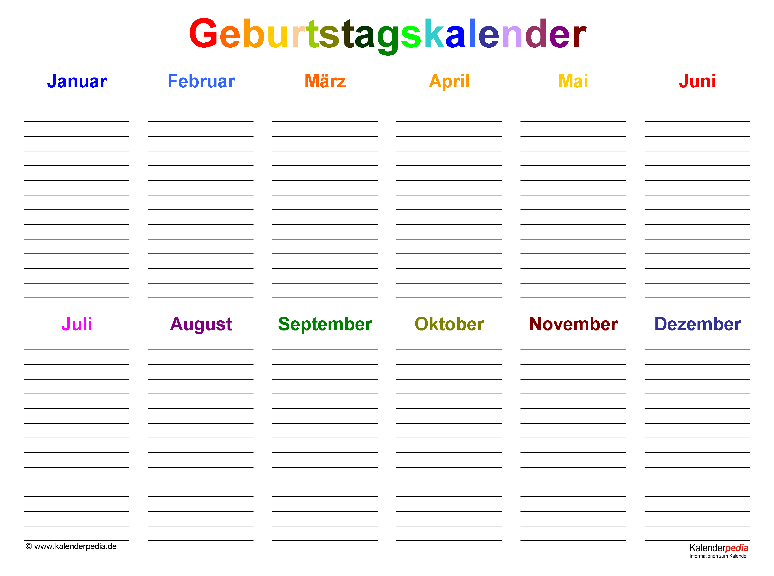 geburtstagskalender ohne jahr pdf